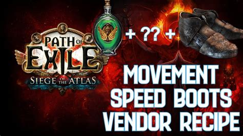 vendor recipe movement speed boots.